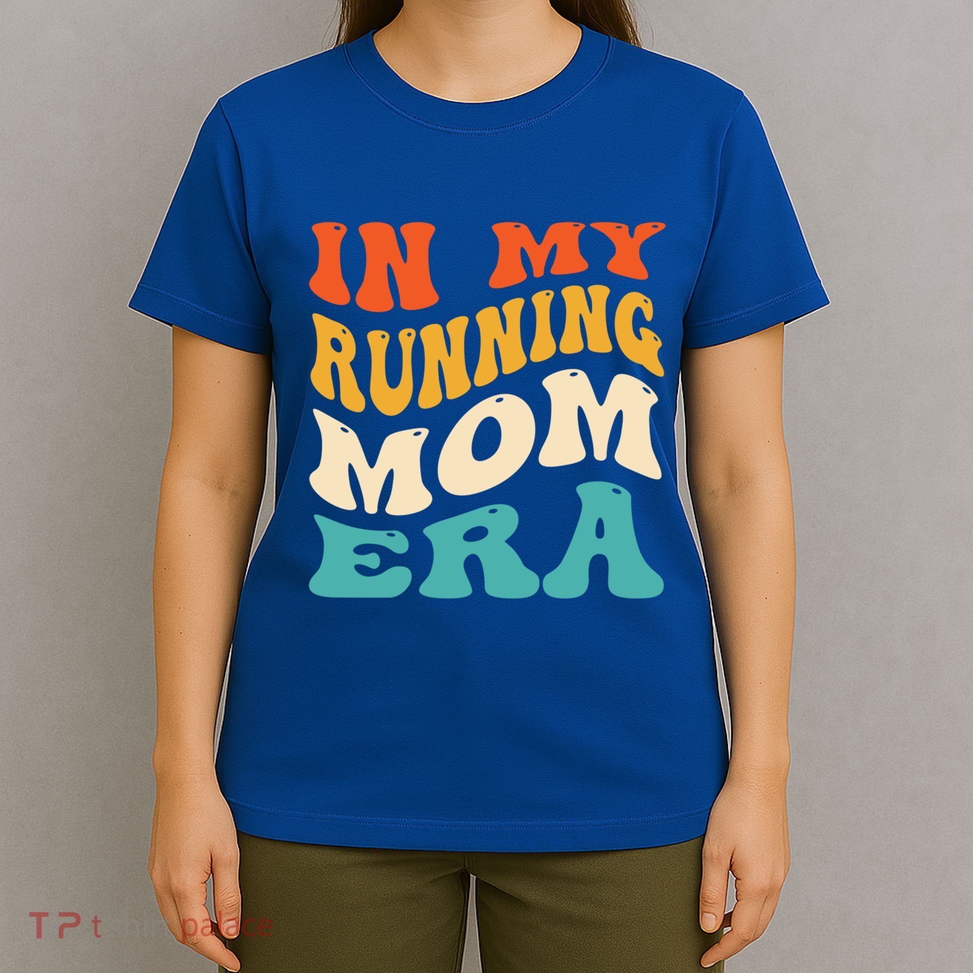 In My Running Mom Era Funny Runner Mom Retro Groovy Cute Gift T-Shirt