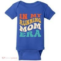 In My Running Mom Era Funny Runner Mom Retro Groovy Cute Gift Baby Bodysuit thumb 0