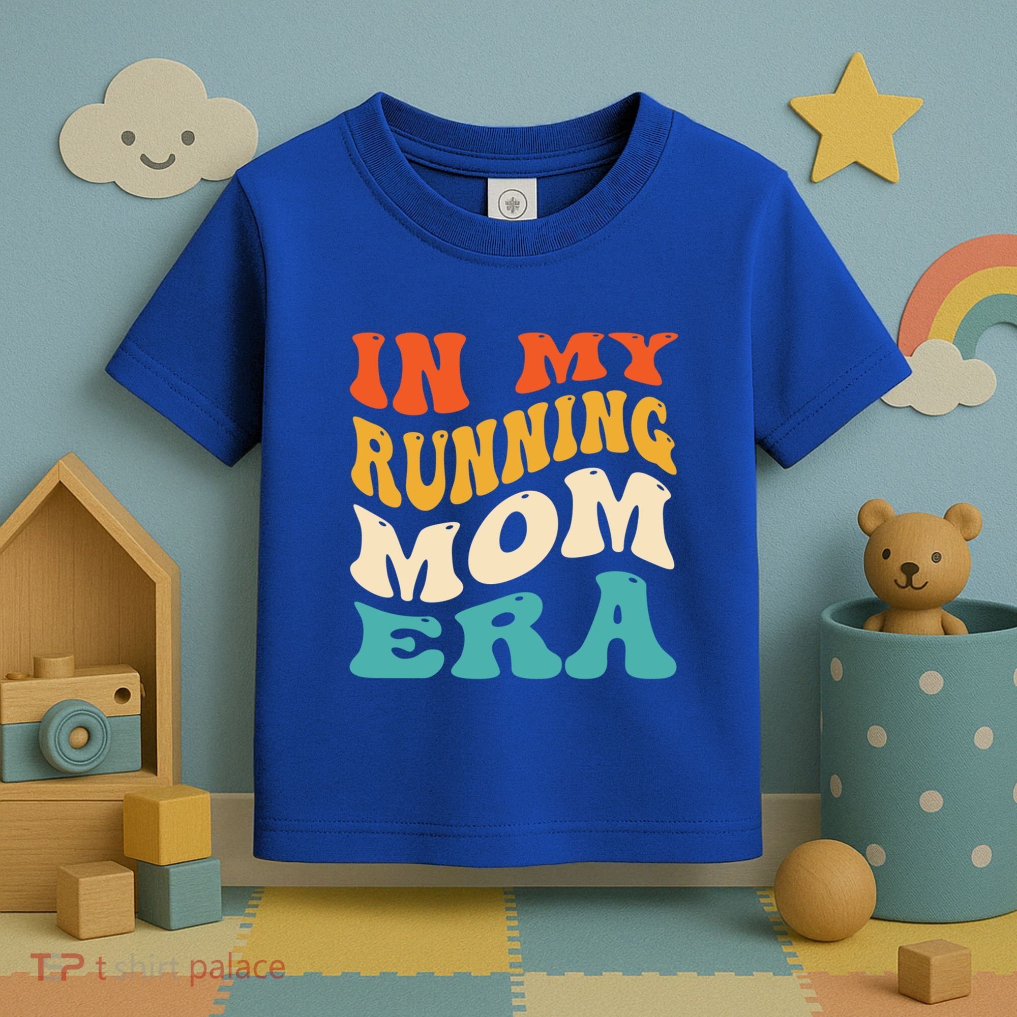 In My Running Mom Era Funny Runner Mom Retro Groovy Cute Gift Toddler T-Shirt