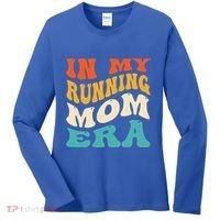 In My Running Mom Era Funny Runner Mom Retro Groovy Cute Gift Women's Long Sleeve Shirt thumb 0
