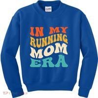 In My Running Mom Era Funny Runner Mom Retro Groovy Cute Gift Kids Sweatshirt thumb 0