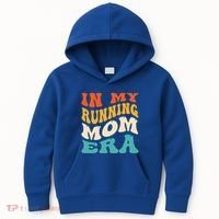 In My Running Mom Era Funny Runner Mom Retro Groovy Cute Gift Kids Hoodie thumb 0