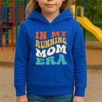 In My Running Mom Era Funny Runner Mom Retro Groovy Cute Gift Kids Hoodie thumb 3