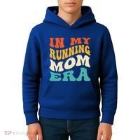 In My Running Mom Era Funny Runner Mom Retro Groovy Cute Gift Kids Hoodie thumb 4