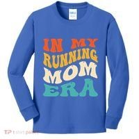 In My Running Mom Era Funny Runner Mom Retro Groovy Cute Gift Kids Long Sleeve Shirt thumb 0