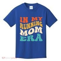 In My Running Mom Era Funny Runner Mom Retro Groovy Cute Gift Kids T-Shirt thumb 0