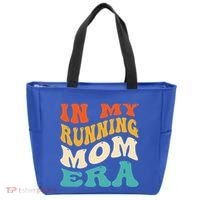 In My Running Mom Era Funny Runner Mom Retro Groovy Cute Gift Tote Bag thumb 0