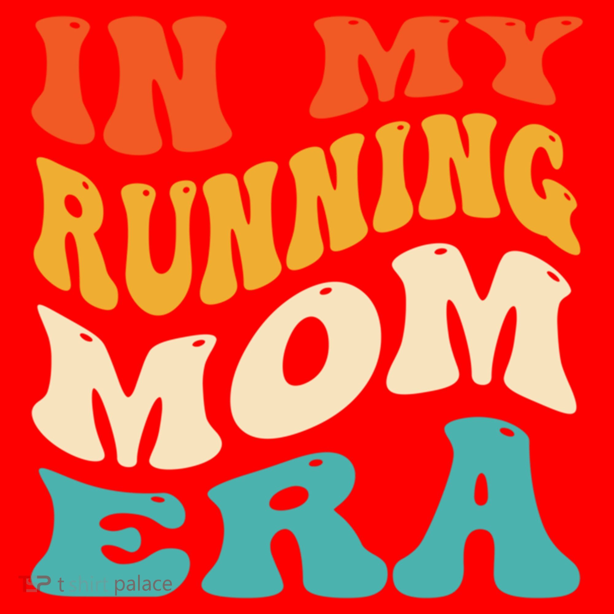 In My Running Mom Era Funny Runner Mom Retro Groovy Cute Gift Santa Hat