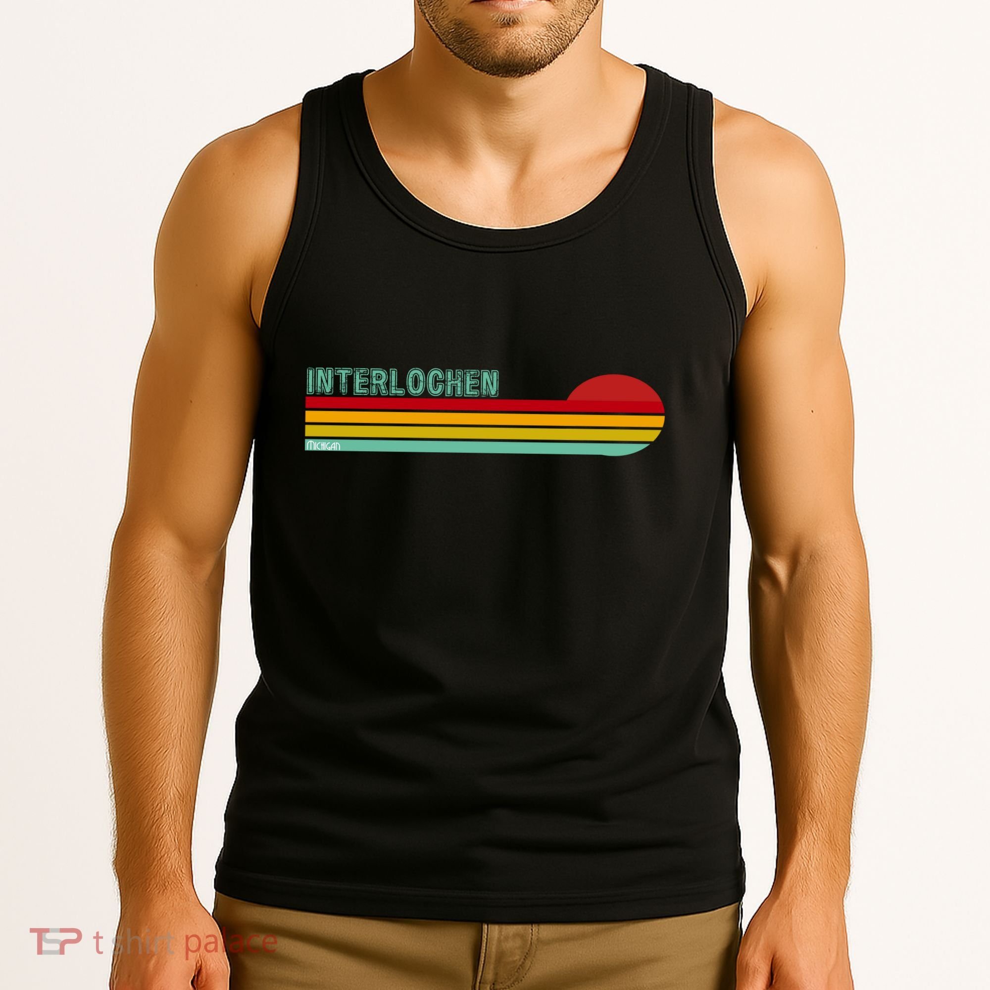 Interlochen Michigan Retro Tank Top