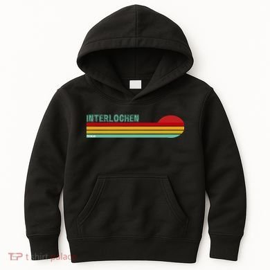 Interlochen Michigan Retro Kids Hoodie