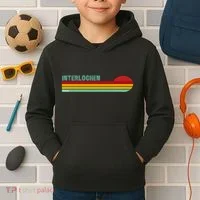 Interlochen Michigan Retro Kids Hoodie thumb 2