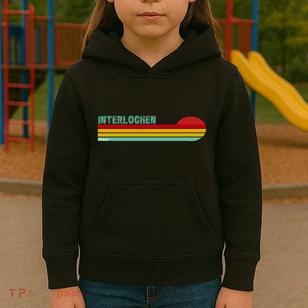 Interlochen Michigan Retro Kids Hoodie