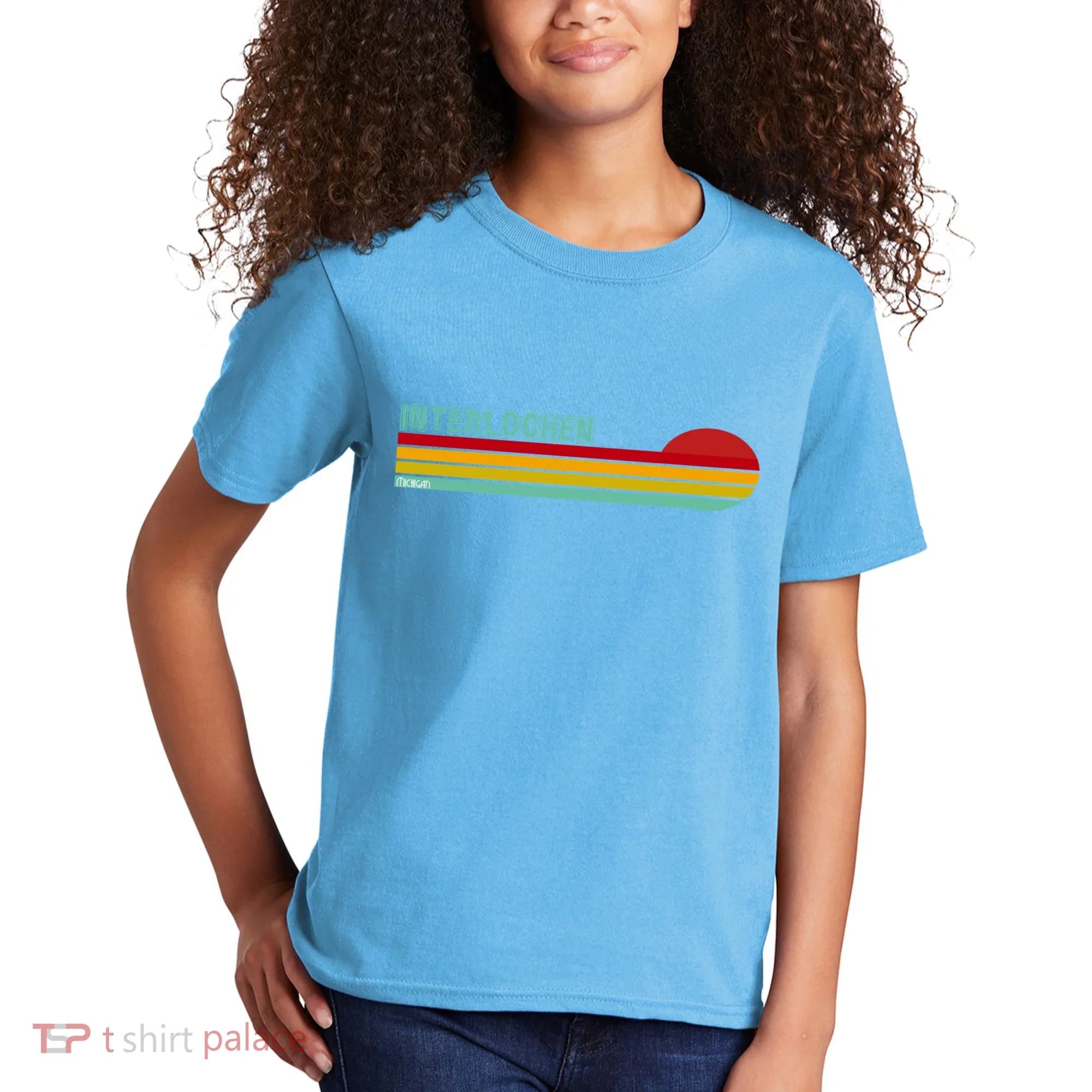 Interlochen Michigan Retro Kids T-Shirt