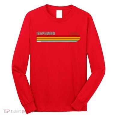 Ishpeming Michigan Retro Long Sleeve Shirt