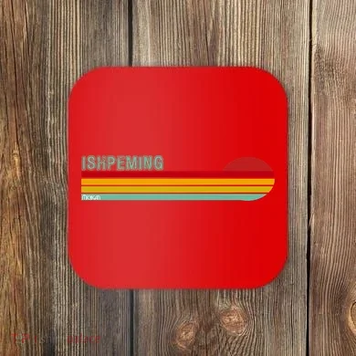 Ishpeming Michigan Retro Coaster