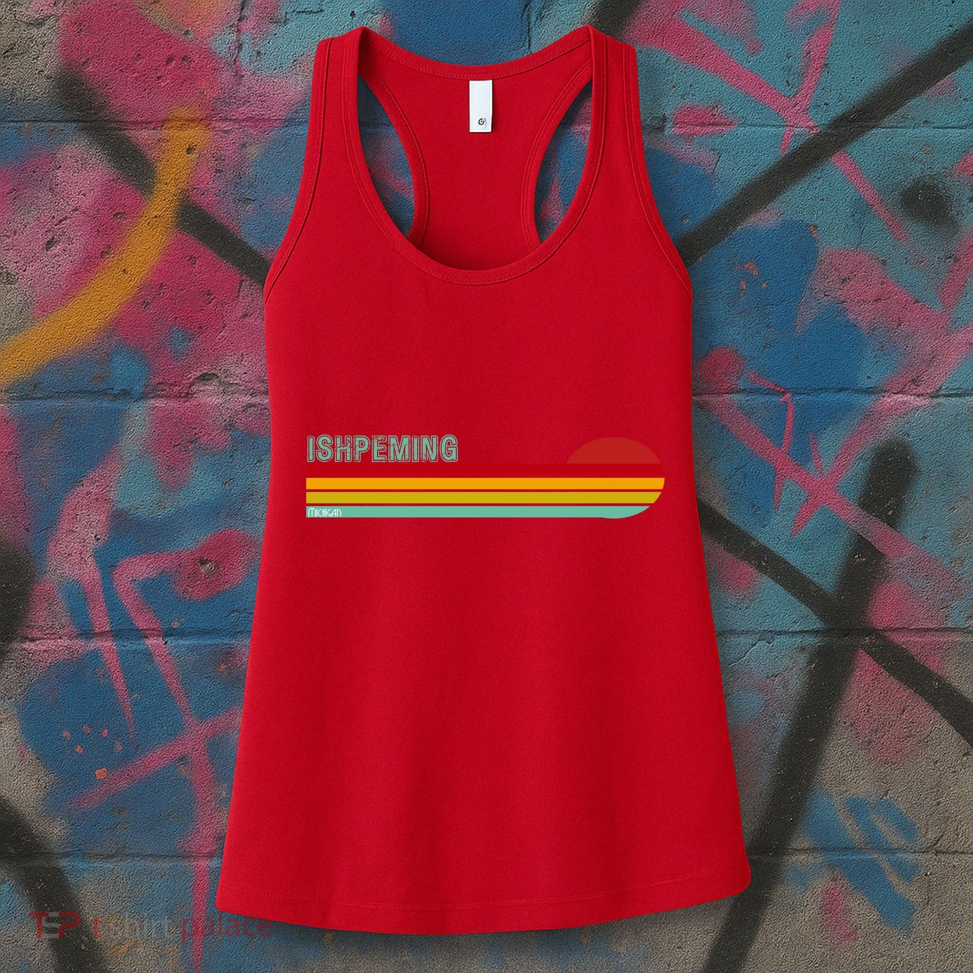 Ishpeming Michigan Retro Women's Tank Top