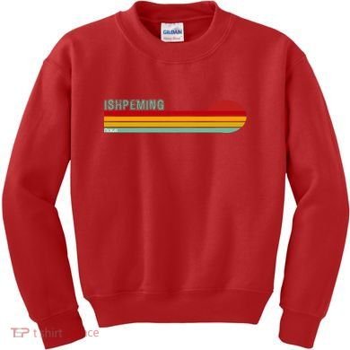 Ishpeming Michigan Retro Kids Sweatshirt