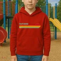 Ishpeming Michigan Retro Kids Hoodie thumb 2