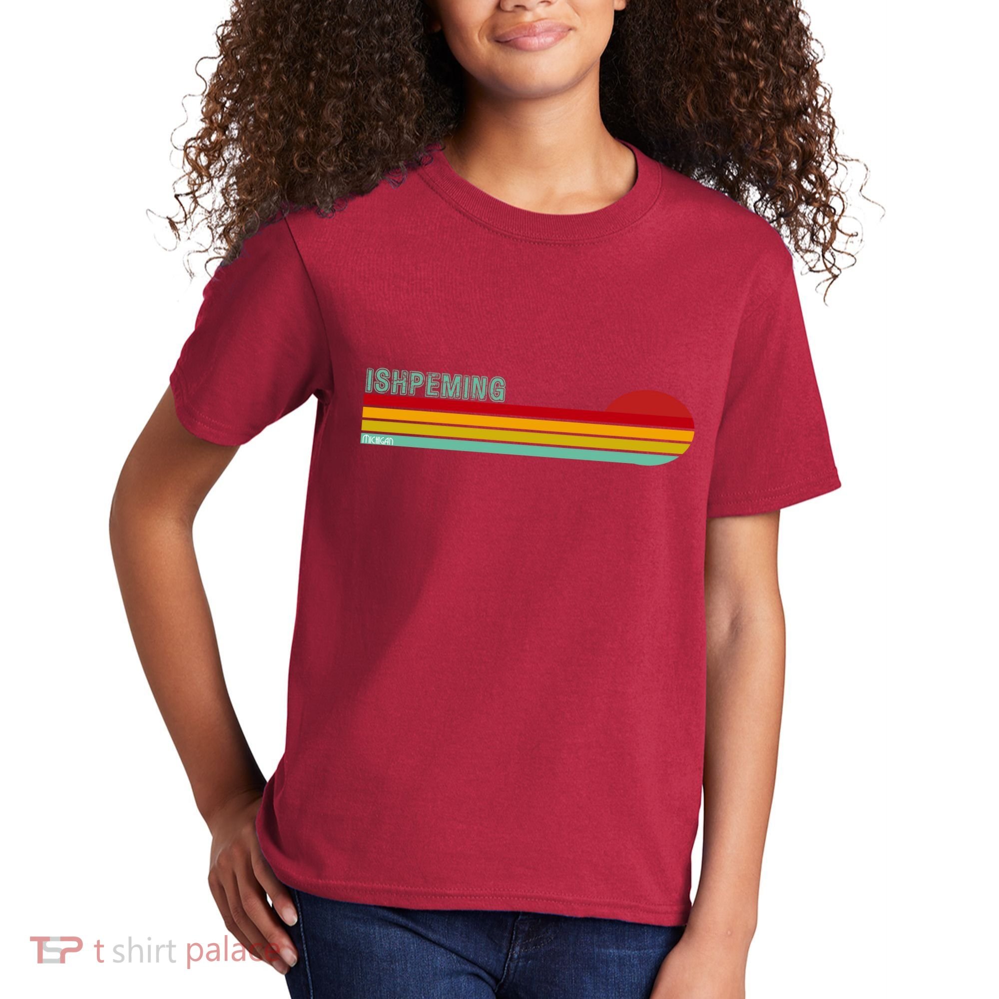 Ishpeming Michigan Retro Kids T-Shirt