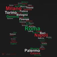 Italy Map Silhouette Flag Towns Cities Rome Travel Europe Tank Top thumb 6