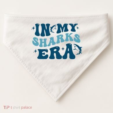 In My Sharks Era Groovy USA-Made Doggie Bandana