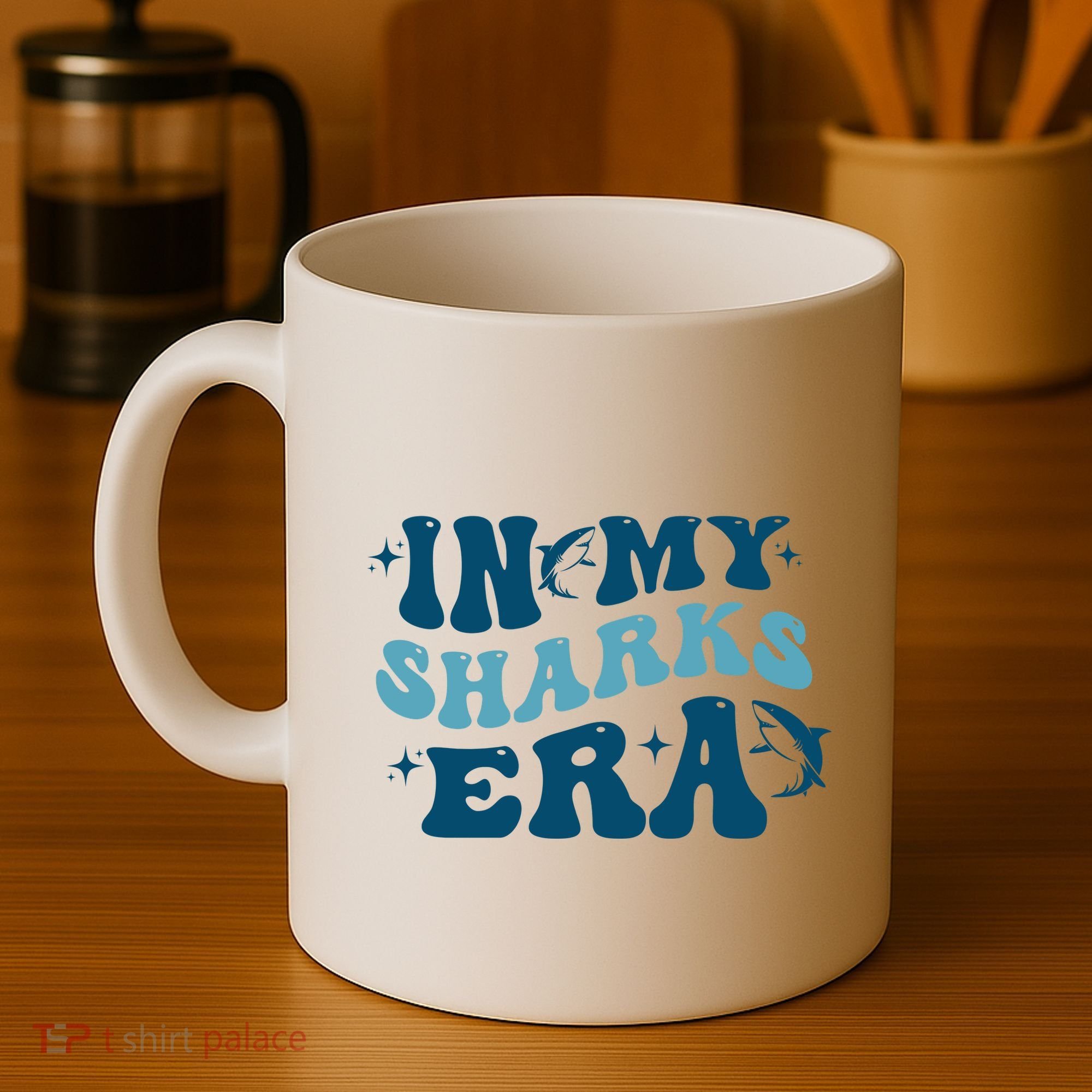 In My Sharks Era Groovy Coffee Mug