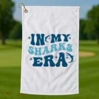 In My Sharks Era Groovy Golf Towel thumb 1