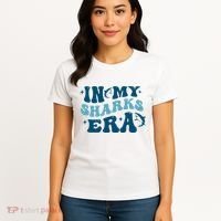 In My Sharks Era Groovy Women's T-Shirt thumb 4