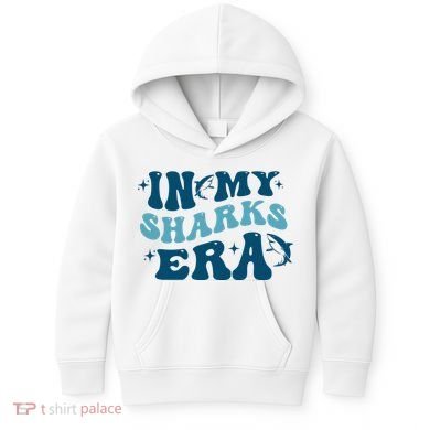In My Sharks Era Groovy Kids Hoodie