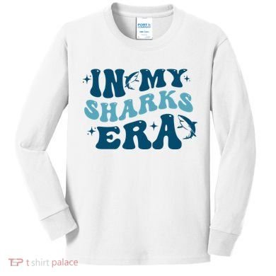 In My Sharks Era Groovy Kids Long Sleeve Shirt