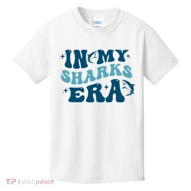 In My Sharks Era Groovy Kids T-Shirt