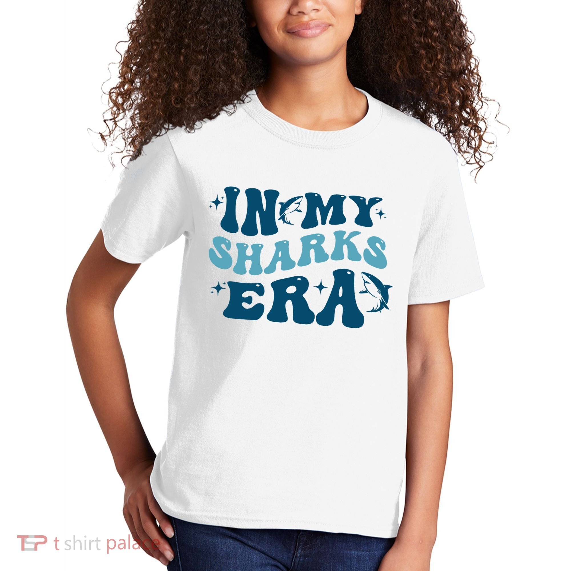 In My Sharks Era Groovy Kids T-Shirt