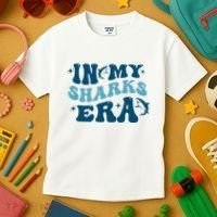 In My Sharks Era Groovy Kids T-Shirt thumb 3