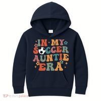 In My Soccer Auntie Era Kids Hoodie thumb 0