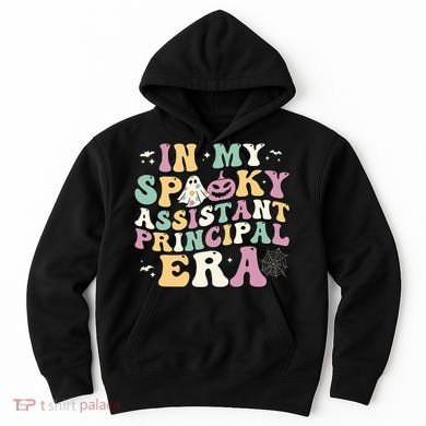 In My Spooky Assistant Principal Era Retro Ghost Halloween Hoodie