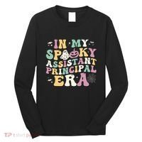 In My Spooky Assistant Principal Era Retro Ghost Halloween Long Sleeve Shirt thumb 0