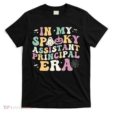 In My Spooky Assistant Principal Era Retro Ghost Halloween T-Shirt