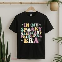 In My Spooky Assistant Principal Era Retro Ghost Halloween T-Shirt thumb 2
