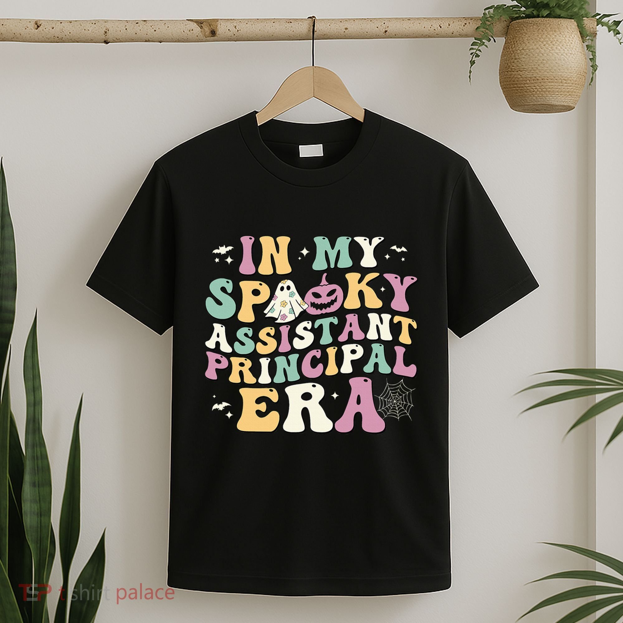 In My Spooky Assistant Principal Era Retro Ghost Halloween T-Shirt