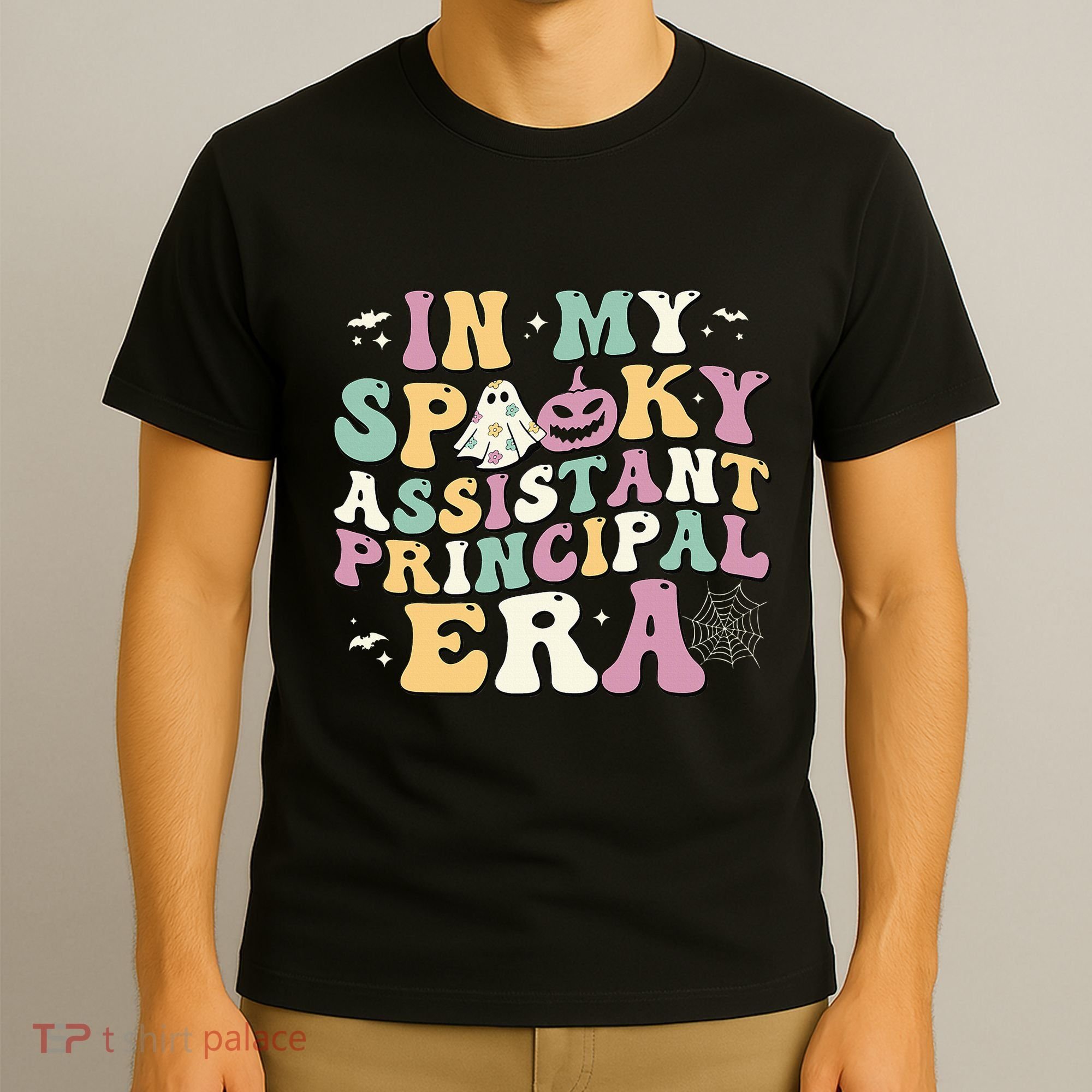 In My Spooky Assistant Principal Era Retro Ghost Halloween T-Shirt