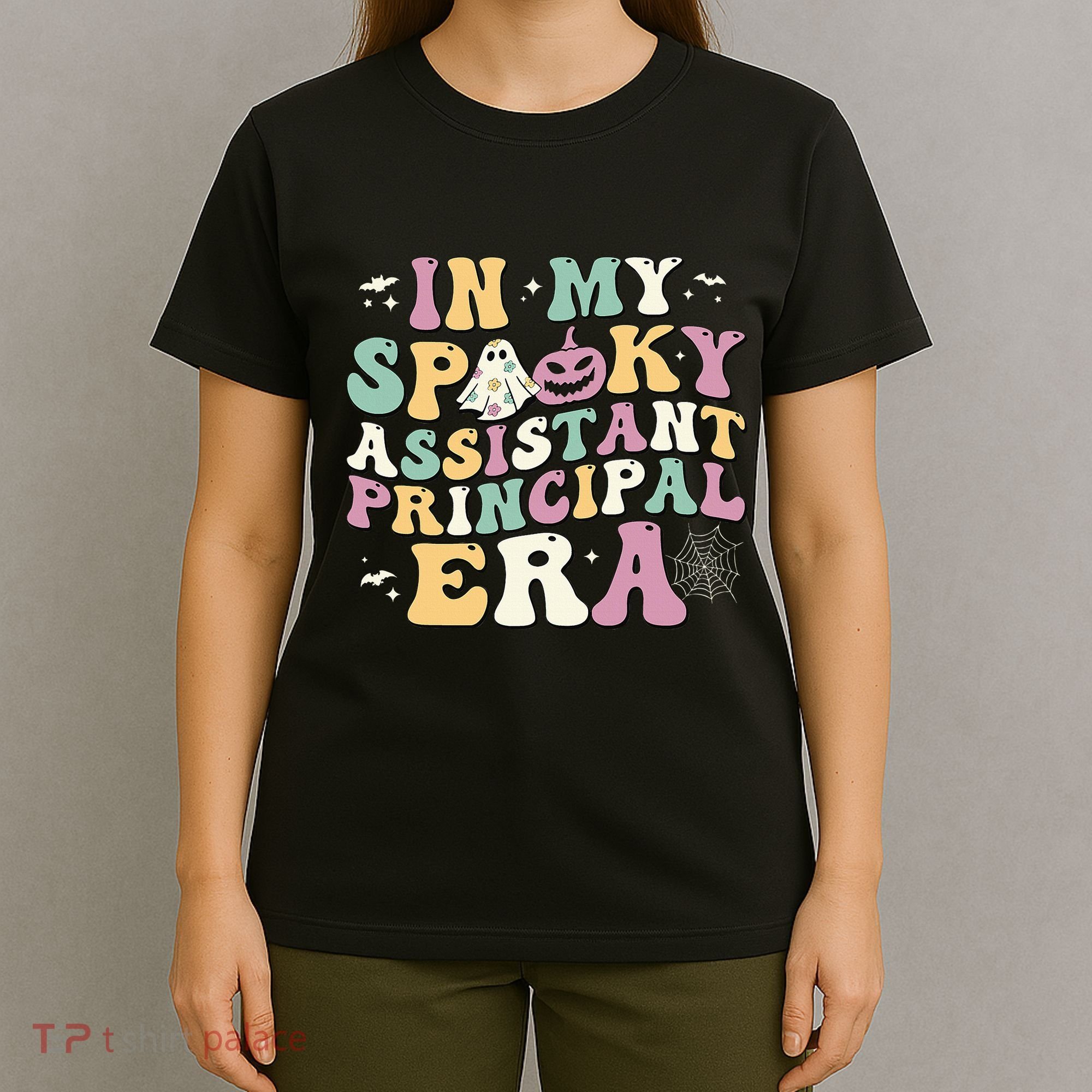 In My Spooky Assistant Principal Era Retro Ghost Halloween T-Shirt