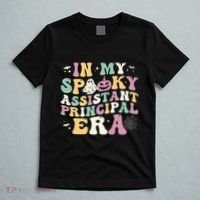 In My Spooky Assistant Principal Era Retro Ghost Halloween T-Shirt thumb 5