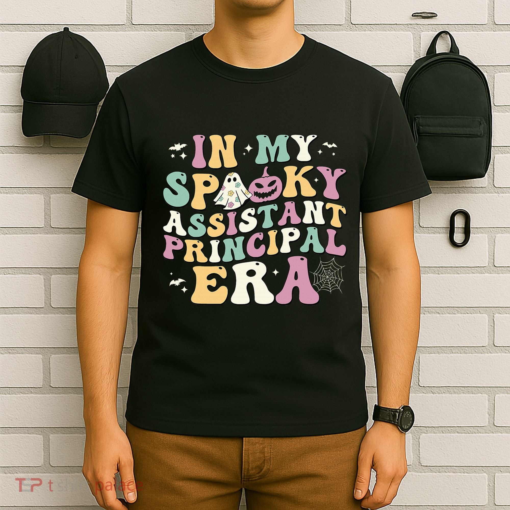 In My Spooky Assistant Principal Era Retro Ghost Halloween T-Shirt
