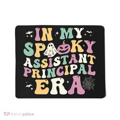 In My Spooky Assistant Principal Era Retro Ghost Halloween Mousepad