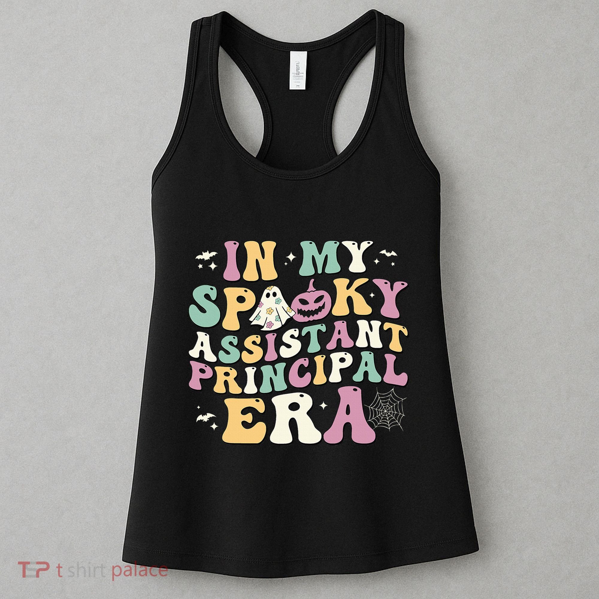 In My Spooky Assistant Principal Era Retro Ghost Halloween Women's Tank Top