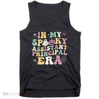 In My Spooky Assistant Principal Era Retro Ghost Halloween Tank Top thumb 0