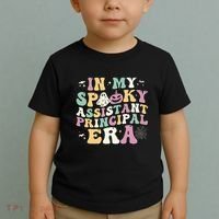 In My Spooky Assistant Principal Era Retro Ghost Halloween Toddler T-Shirt thumb 2