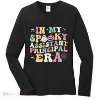 In My Spooky Assistant Principal Era Retro Ghost Halloween Women's Long Sleeve Shirt thumb 0