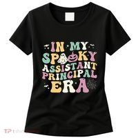 In My Spooky Assistant Principal Era Retro Ghost Halloween Women's T-Shirt thumb 0