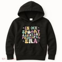 In My Spooky Assistant Principal Era Retro Ghost Halloween Kids Hoodie thumb 0